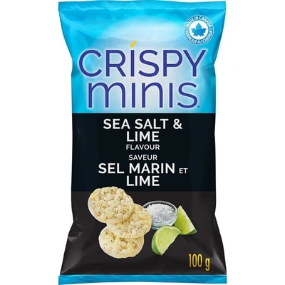 Quaker Galettes de riz brun Crispy Minis Sel marin et lime 100 g, 4,49 $/100g