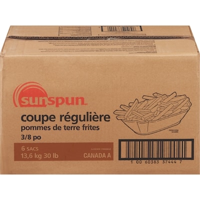 Sunspun Pommes de terres frites, coupe régulière (Limite de 10) 2.27 kg, 1,50 $/100g