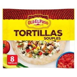 Old El Paso Tortillas Souples à la Farine, Grandes 8 unités 334 g, 0,60 $/100g