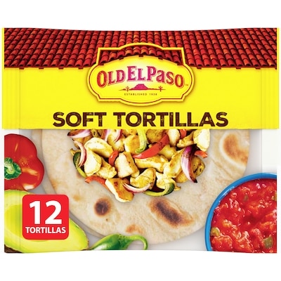 Old El Paso Soft Tortillas Medium, 12 Tortillas 297 g, $1.44/100g