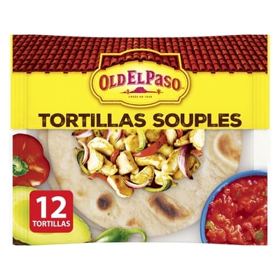 Old El Paso Tortillas souples moyennes 12 tortillas 297 g, 1,11 $/100g