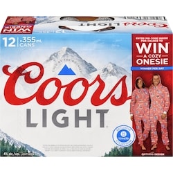 Coors Light Beer (ID required at pick-up) 12x355.0 ml, $0.54/100ml