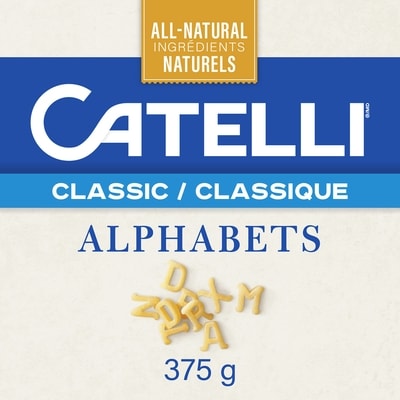 Catelli Pâtes Classiques, Alphabets 375 g, 0,61 $/100g
