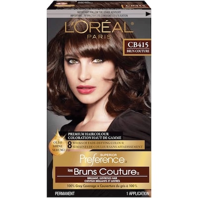 L’Oréal Coloration Superior Preference CB415 châtain foncé doux acajou 1 ea, 19,49 $/1ch