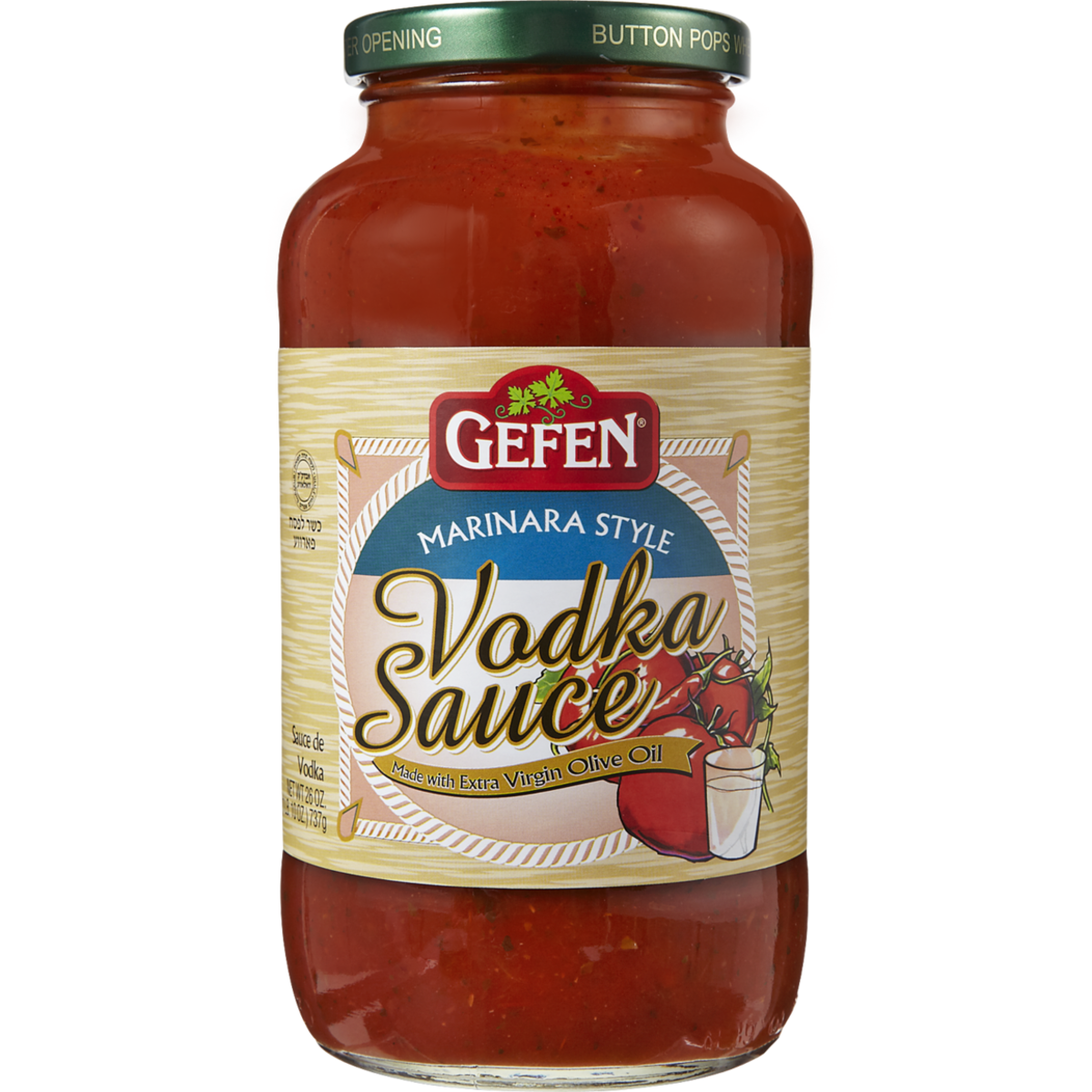 Gefen Sauce à la vodka casher 737 g, 0,81 $/100g
