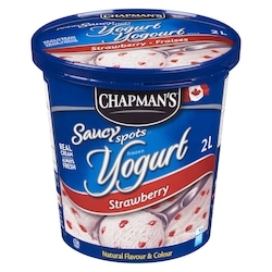 Chapmans Frozen Yogurt Saucy Spots Strawberry 2 l, $0.35/100ml
