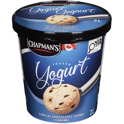 Chapmans Frozen Yogurt Vanilla & Chocolatey Chunks & Caramel  2 l, $0.42/100ml
