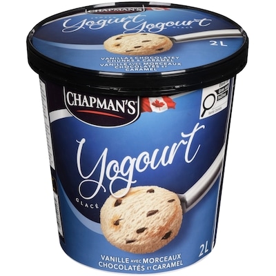 Chapman’s Yogurt glacé vanille avec morceaux de chocolaté et caramel 2 l, 0,42 $/100ml