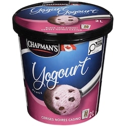 Chapman’s Yogurt glacé cerises noires casino 2 l, 0,25 $/100ml