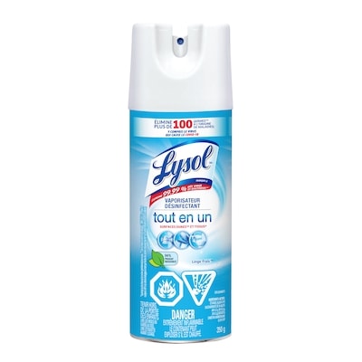 Lysol Spray Désinfectant Linge frais, Désinfecte et élimine les odeurs sur les surfaces dures et les tissus 350 g, 2,28 $/100g