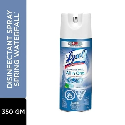Lysol Disinfectant Spray, Spring Waterfall, Disinfect and Eliminate Odours on Hard Surfaces & Fabrics 350 g, $1.71/100g