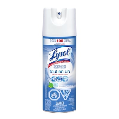 Lysol Spray Désinfectant Cascade du printemps, Désinfecte et élimine les odeurs sur les surfaces dures et les tissus 350 g, 1,71 $/100g