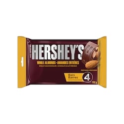 Hershey’s Barres De Chocolat Au Lait Crémeux Avec Amandes Entières , Format Standard 172 g, 3,49 $/100g