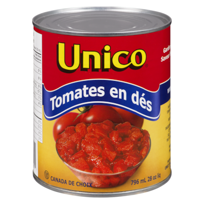 Unico Tomates en dés 796 ml, 0,25 $/100ml