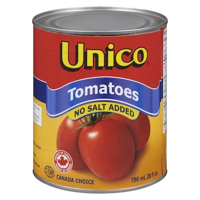 Unico Whole Tomatoes, No Salt Added 796 ml, $0.24/100ml