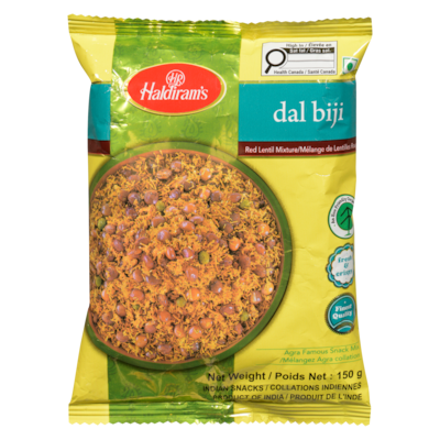 Haldiram’s Casse-croûte Dal biji 150 g, 1,33 $/100g