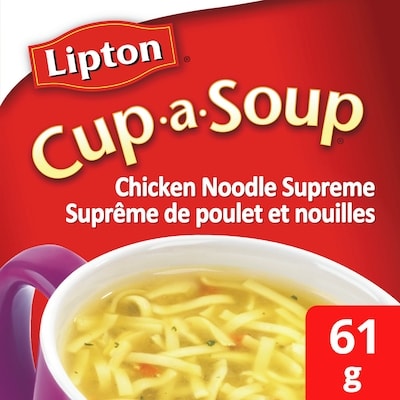 Lipton Mélange à Soupe Instantanée Cup-a-Soup Suprême de Poulet et Nouilles faible en gras 61 g, 4,10 $/100g