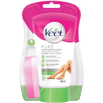 Veet Pure™ In-Shower Hair Removal Cream, Dry Skin 150 ml, $8.66/100ml