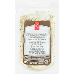 President's Choice Goat Milk Cheese, Peppercorn 140 g, $5.56/100g