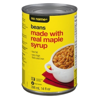 No Name Maple-Style Beans  398 ml, $0.50/100ml