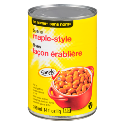 Sans Nom Fèves façon érablière 398 ml, 0,50 $/100ml