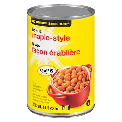 Sans Nom Fèves façon érablière 398 ml, 0,50 $/100ml