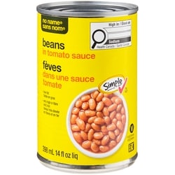 No Name Beans in Tomato Sauce 398 ml, $0.42/100ml
