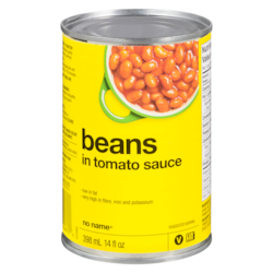 No Name Beans in Tomato Sauce 398 ml, $0.42/100ml
