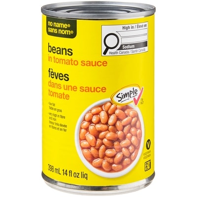 Sans Nom Fèves dans une sauce tomate 398 ml, 0,38 $/100ml