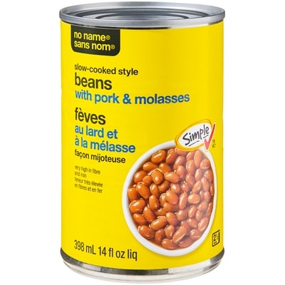 No Name Slow Cooked Beans with Pork and Molasses 398 ml, $0.38/100ml