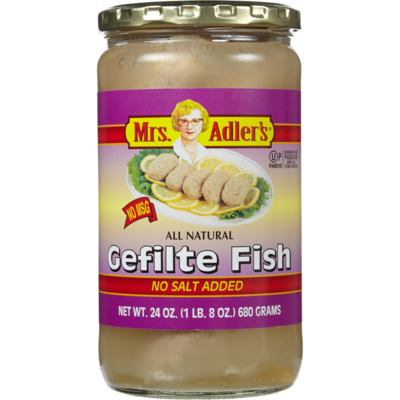 Mrs Alder’s Poisson gefilte sans sel ajouté casher 680 g, 1,91 $/100g