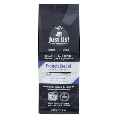 Just Us Ground Coffee, French Decaf 340 g, $4.41/100g