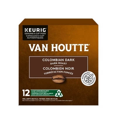 Van Houtte Van Houtte Colombien noir capsules K-Cup de café, 12 unités, pour les cafetières Keurig 12 ea, 1,29 $/1ch