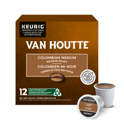 Van Houtte Colombian Medium, Medium Roast, K-Cup Coffee Pods, 12 Count 12 ea, $1.08/1ea