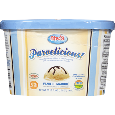 Abes Dessert glacé non laitier, vanille marbrée casher 1.65 l, 1,03 $/100ml