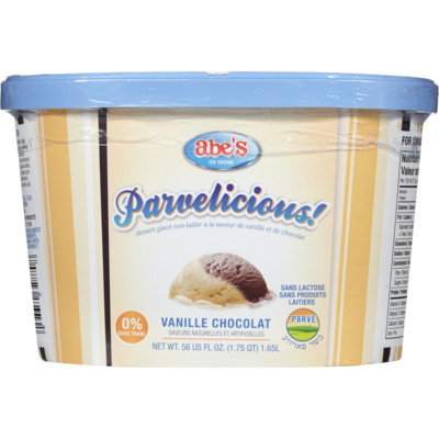 Abes Dessert glacé non laitier vanille chocolat casher 1.65 l, 1,03 $/100ml