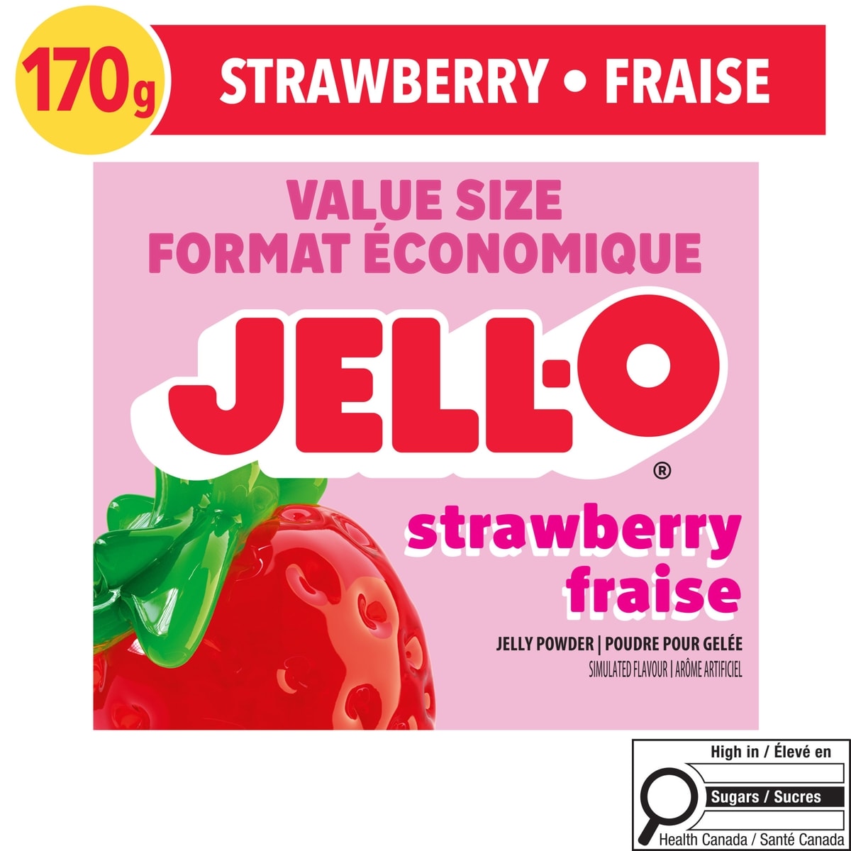 Jell-O Strawberry Jelly Powder, Gelatin Mix 170 g, $2.05/100g