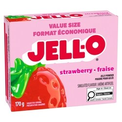 Jell-O Strawberry Jelly Powder Mix, Value Size - 170 g | Dominion