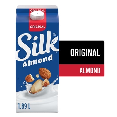 Silk Almond Milk Alternative, Original, Dairy Free 1.89 l, $0.26/100ml