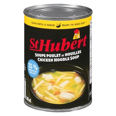 St Hubert Soupe poulet et nouilles 540 ml, 0,56 $/100ml