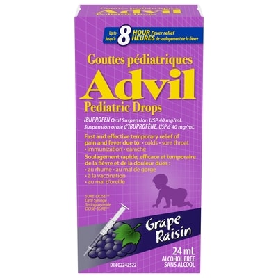 Advil Gouttes pédiatriques raisin 24 ml, 47,87 $/100ml