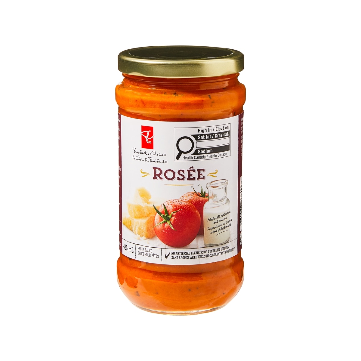 President's Choice Rosée Pasta Sauce 425 ml, $0.76/100ml