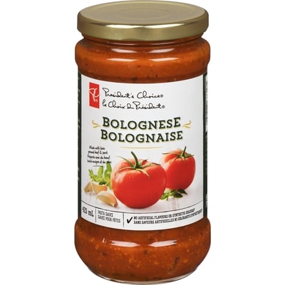 President's Choice Bolognese Pasta Sauce 425 ml, $1.01/100ml