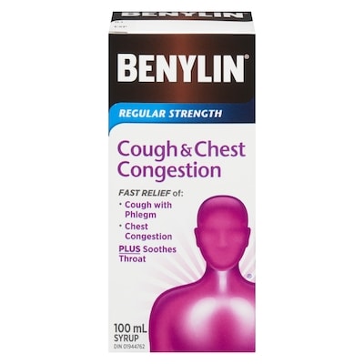 Benylin Cough & Chest Congestion Regular Strength 100 ml, $10.99/100ml