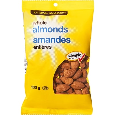 No Name Whole Almonds 100 g, $4.49/100g
