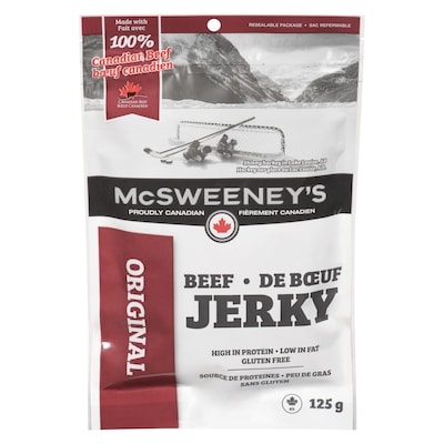 McSweeneys Bœuf séché, saveur originale 125 g, 8,39 $/100g