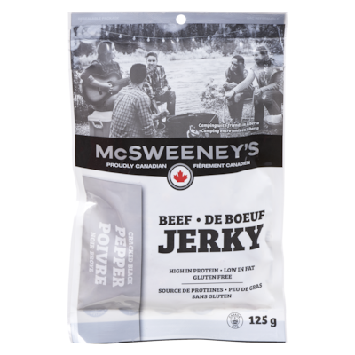 McSweeneys Beef Jerky, Peppered 125 g, $8.39/100g