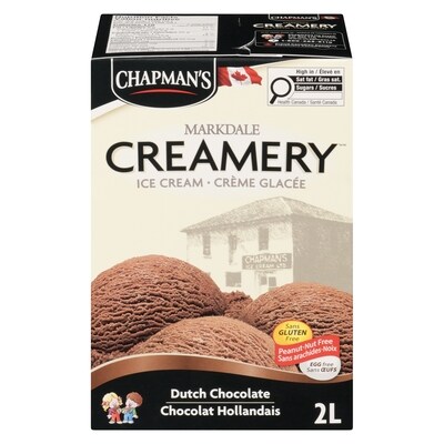 Chapman’s Markdale Creamery Chocolat hollandais crème glacée 2 l, 0,27 $/100ml