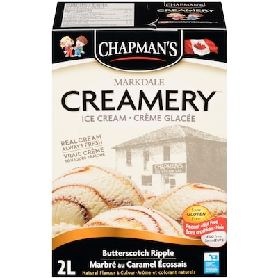 Chapman’s Markdale Creamery Marbré au caramel écossais  crème glacée 2 l, 0,26 $/100ml
