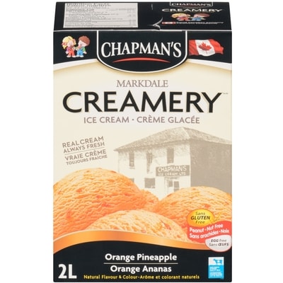 Chapmans Markdale Creamery Orange Pineapple Ice Cream 2 l, $0.28/100ml